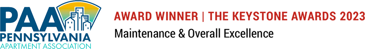 Pennsylvania Apartment Association Best of Apartment Living Award Winner